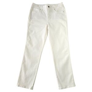 White House Black Market Women's Straight Leg White Jeans size 8